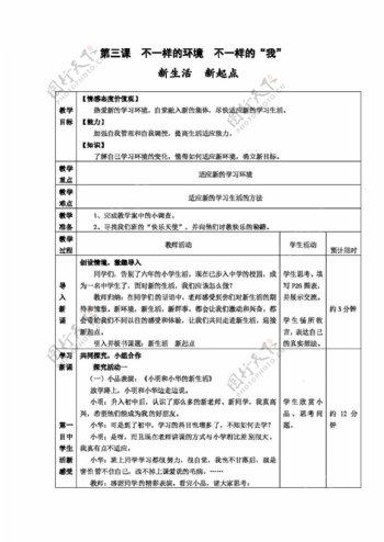 七年级上册思想品德秋鲁教版七年级政治上册全册学案