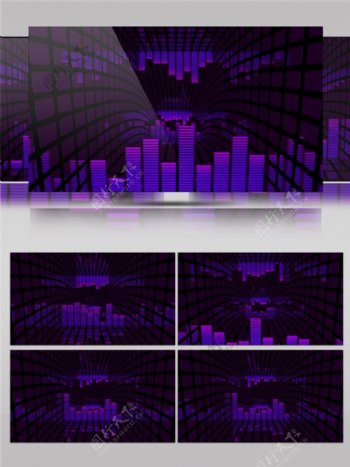 三维紫色方块视频素材