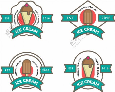 矢量冰淇淋Logo图标