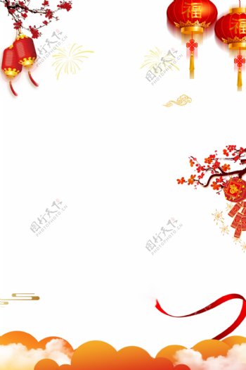 春节海报网页设计素材psd分层图