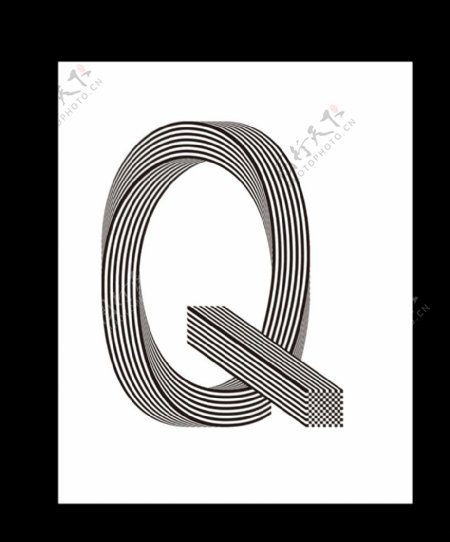 Qq字母创意设计创意字体