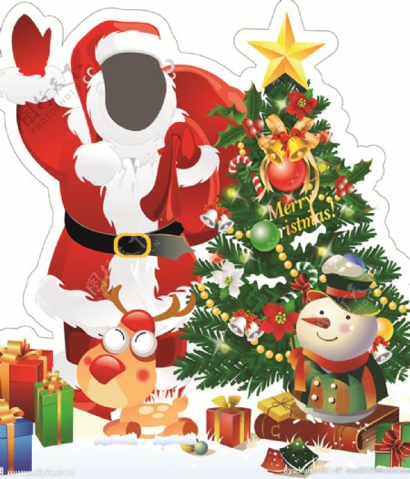 圣诞老人圣诞树装饰元素
