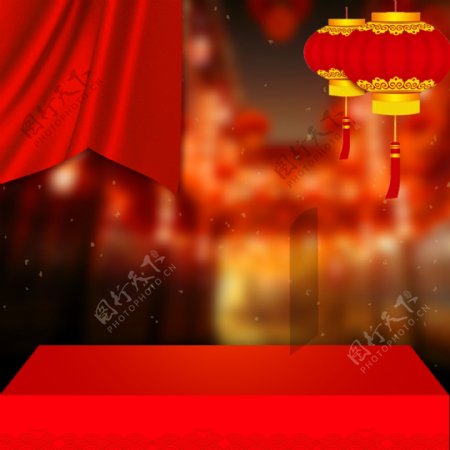喜庆中国风春节节日主图背景
