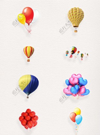 可爱精致的气球透明装饰素材合集