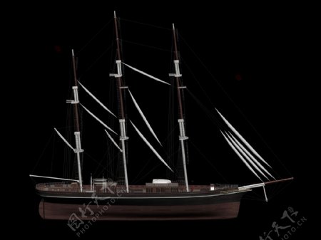玩具帆船模型png元素