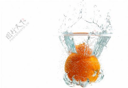 水中橙子png元素
