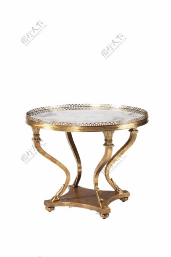 圆形金箔桌子设计