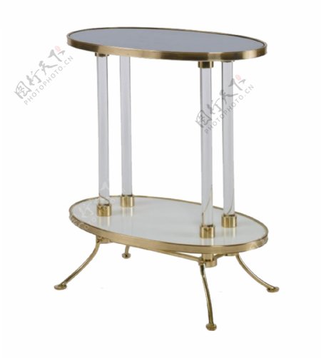 银箔铁艺双层桌子元素设计