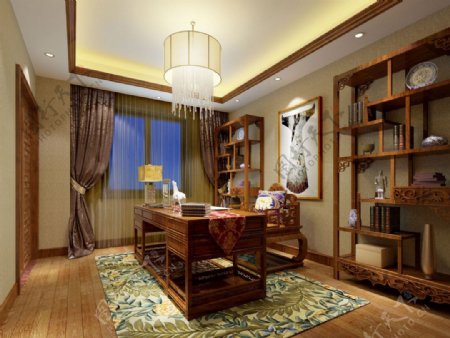 室内设计中式书房
