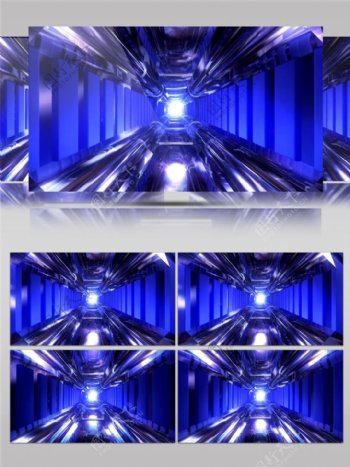 蓝色星光隧道视频素材