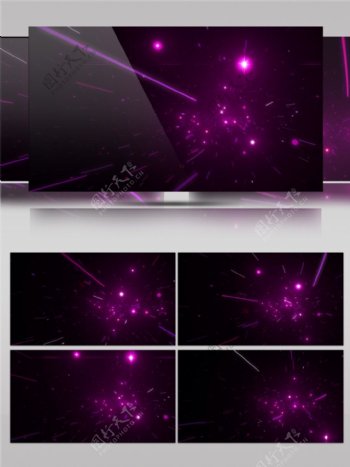 紫色星束光雾视频素材