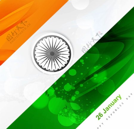 现代印度国旗图案