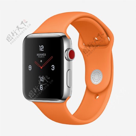 橙色高端个性的电子手表jpg素材