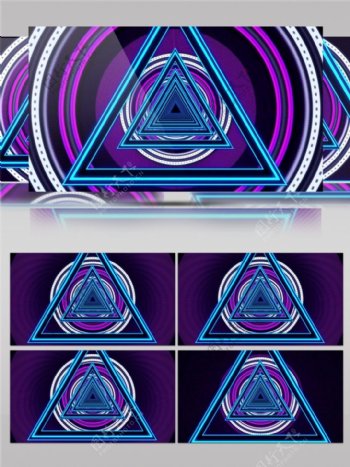 蓝光魔幻三角动态视频素材
