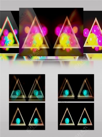 幻彩光束三角动态视频素材