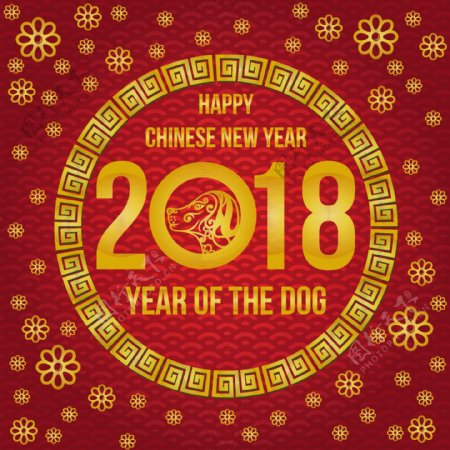中国风创意2018狗年海报