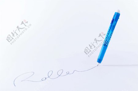 蓝色创意小巧的圆珠笔jpg素材