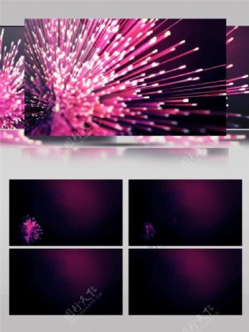 紫色发散光束动态视频素材