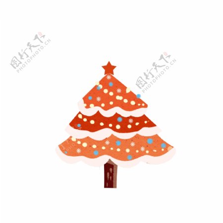 卡通圣诞树装饰节日素材