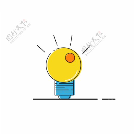 MBE生活用品电灯泡扁平化元素设计