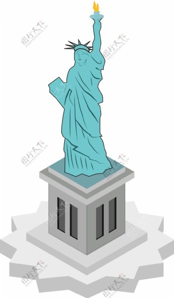 2.5D美国自由女神雕像