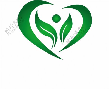 helbal心脏徽标logo模板