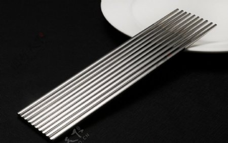 不锈钢餐具筷子高清摄影
