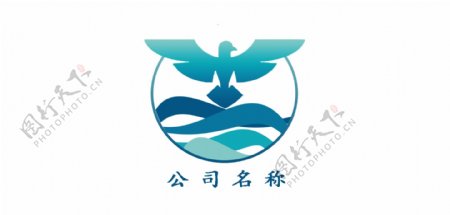 蓝色和平鸽海洋公司logo