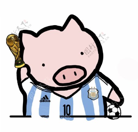 足球猪头像设计