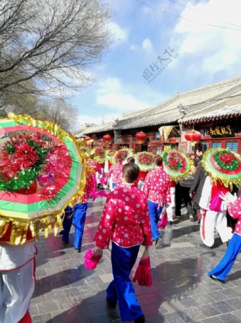 陕北秧歌舞狮热闹过年喜