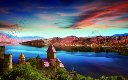 城堡湖风景