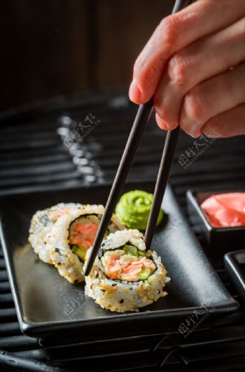 日式寿司特写