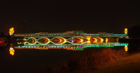 曲阜大成桥夜景拍摄