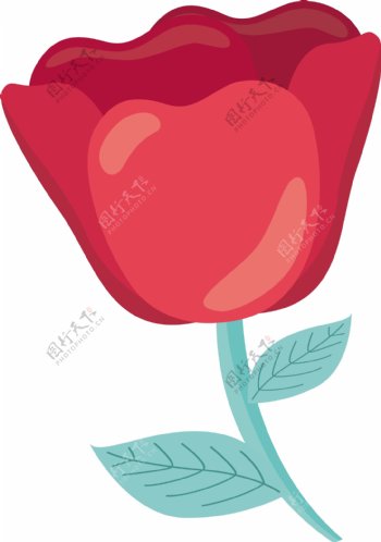 手绘玫瑰花植物可商用元素