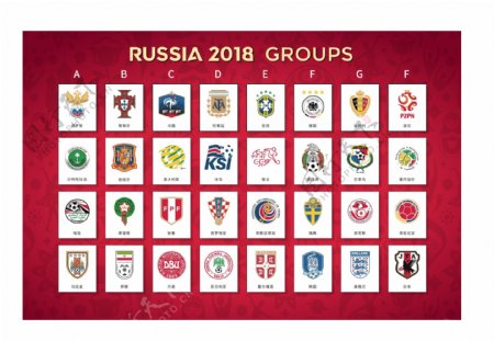 2018世界杯球队国家队标志
