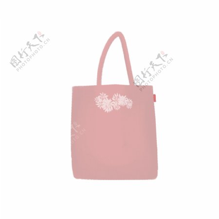 粉色帆布包包可爱背包元素
