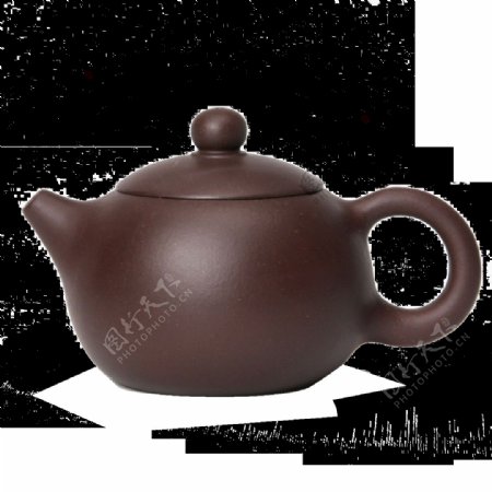 经典的谷雨茶茶壶和茶杯元素素材
