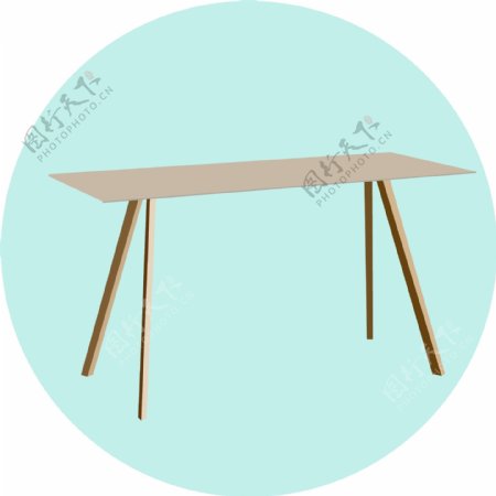 扁平化家具桌子元素