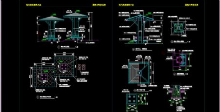 廊子建筑结构详图CAD