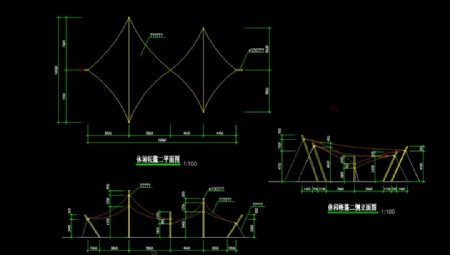 亭子廊子建筑结构详图CAD