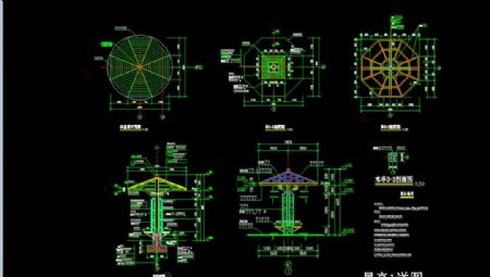 亭子廊子建筑结构详图CAD