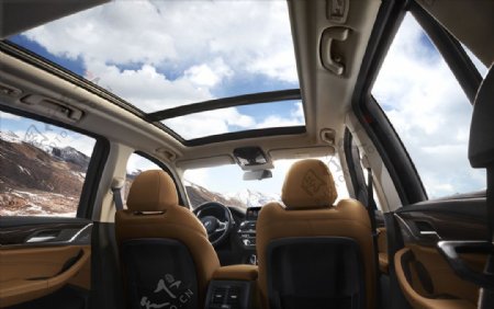 全新BMWX3内饰天窗