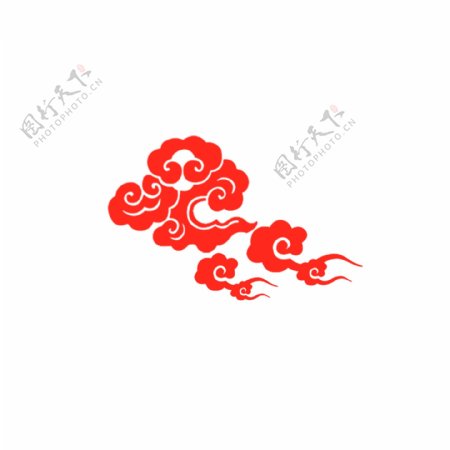 中国风祥云红色云纹图案矢量可商用素材
