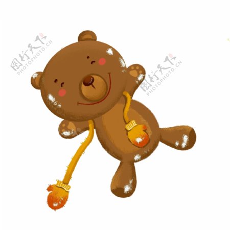 彩绘小熊玩偶设计可商用元素
