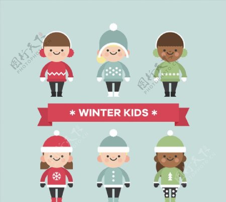 6款可爱冬季儿童设计