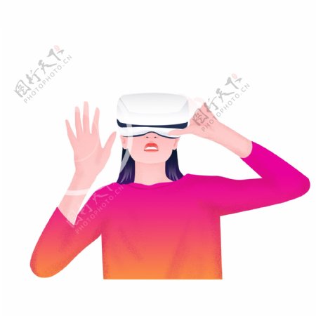 时尚VR虚拟世界体验者