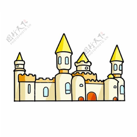 卡通建筑城堡设计可商用元素