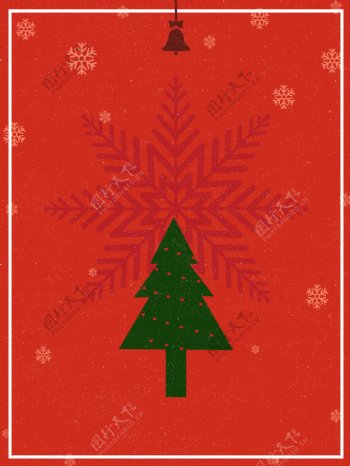 扁平化红色圣诞节背景设计