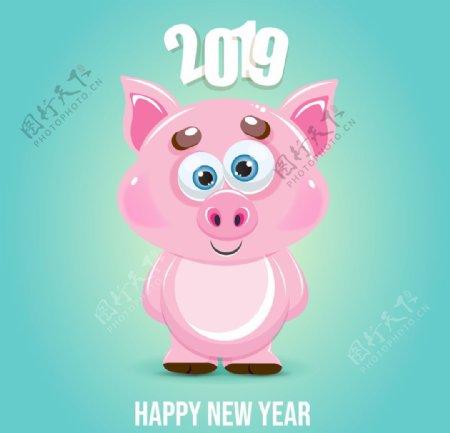 2019年粉红猪素材