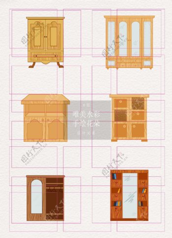 矢量柜子橱柜家具设计